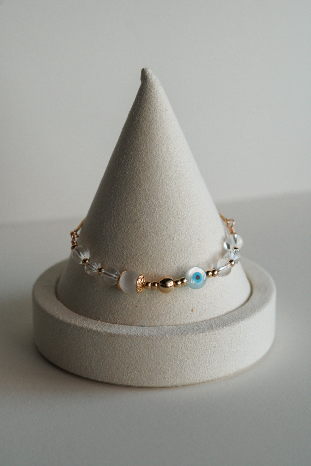 SELENITE ALL SEEING EYE BRACELET