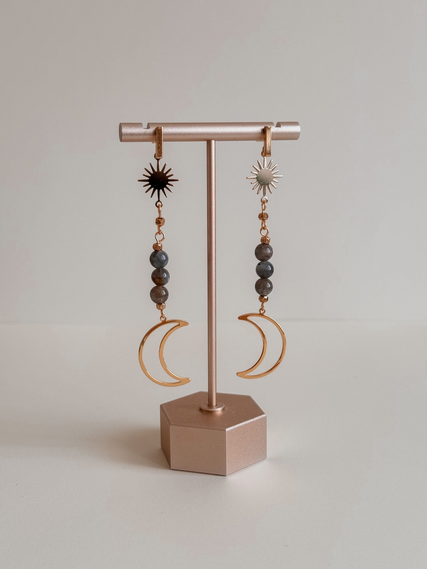 SUN & MOON LABRADORITE EARRINGS