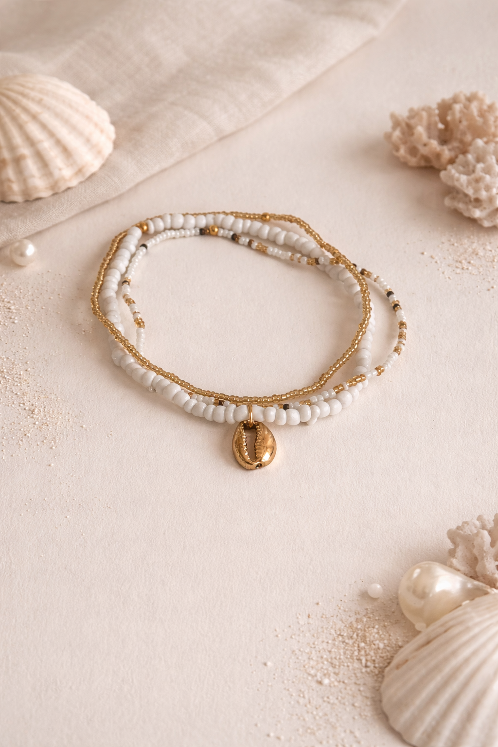 SHIMMERING SANDS ANKLET SET