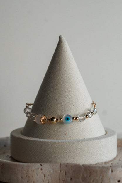 SELENITE ALL SEEING EYE BRACELET