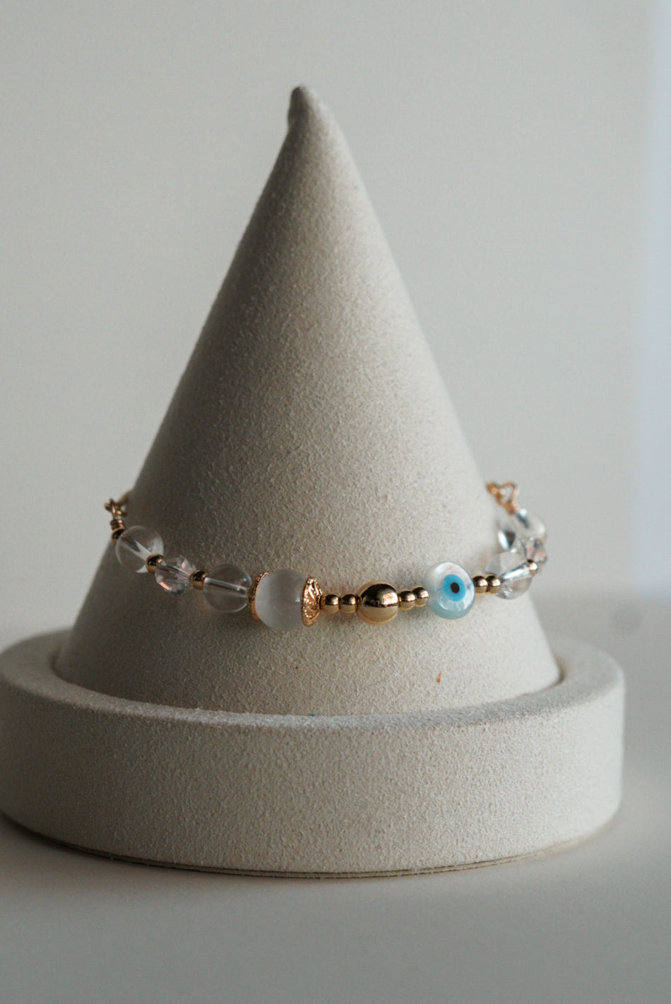 SELENITE ALL SEEING EYE BRACELET