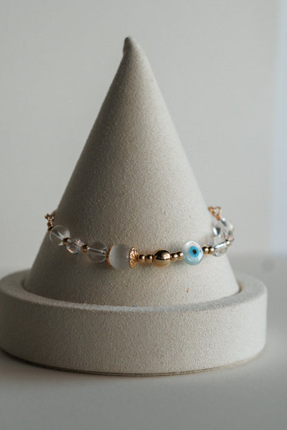 SELENITE ALL SEEING EYE BRACELET