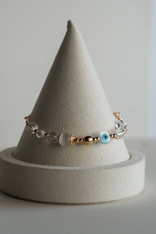 SELENITE ALL SEEING EYE BRACELET