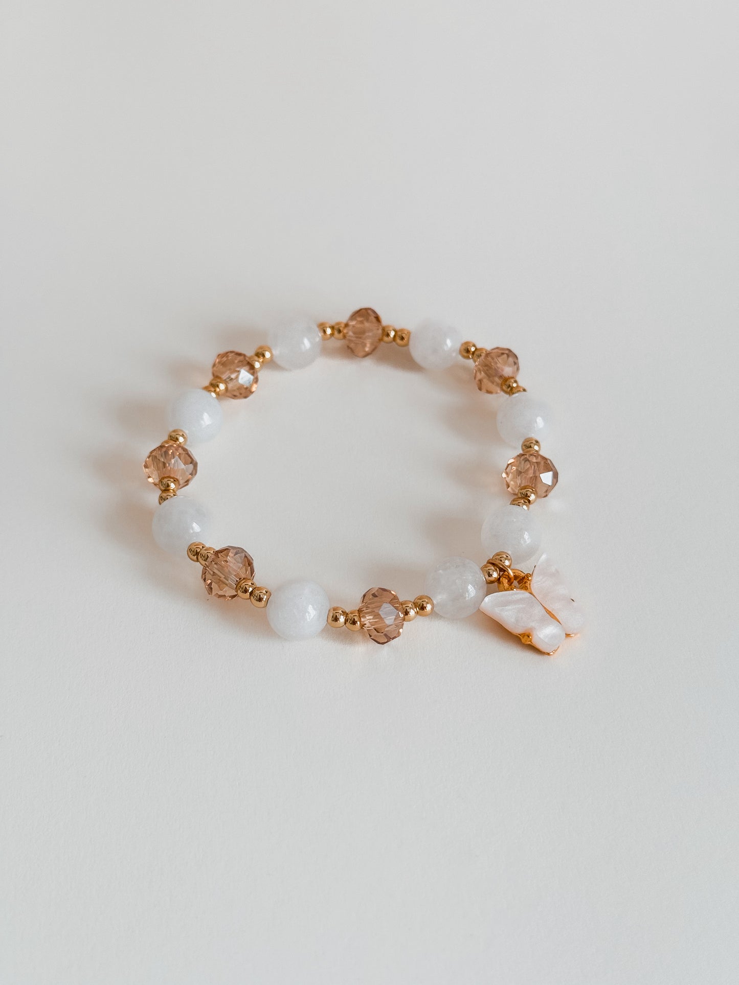 WHITE JADE MARIPOSA BRACELET