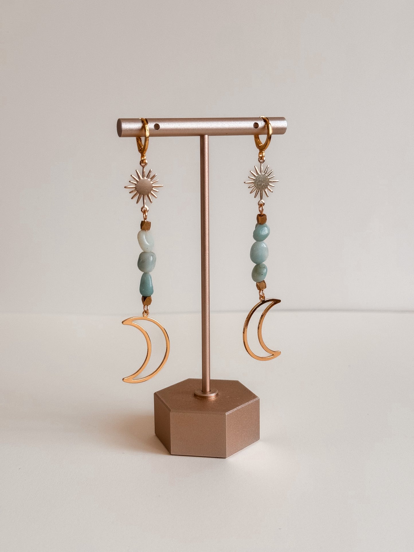 SUN & MOON AMAZONITE EARRINGS